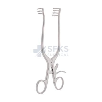 Weitlaner Retractor Sharp 3×4 Teeth 8″ (20 cm)